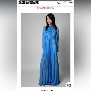 Brand New with Tag Zadig and Voltaire blue flare dress size xs